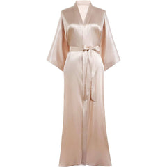 Classic Long Silk Kimono Robe