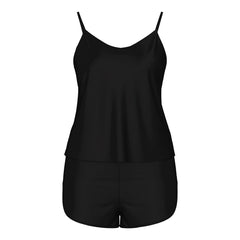 Women's Silk Satin Pajama Set Strap Cami Top and Shorts